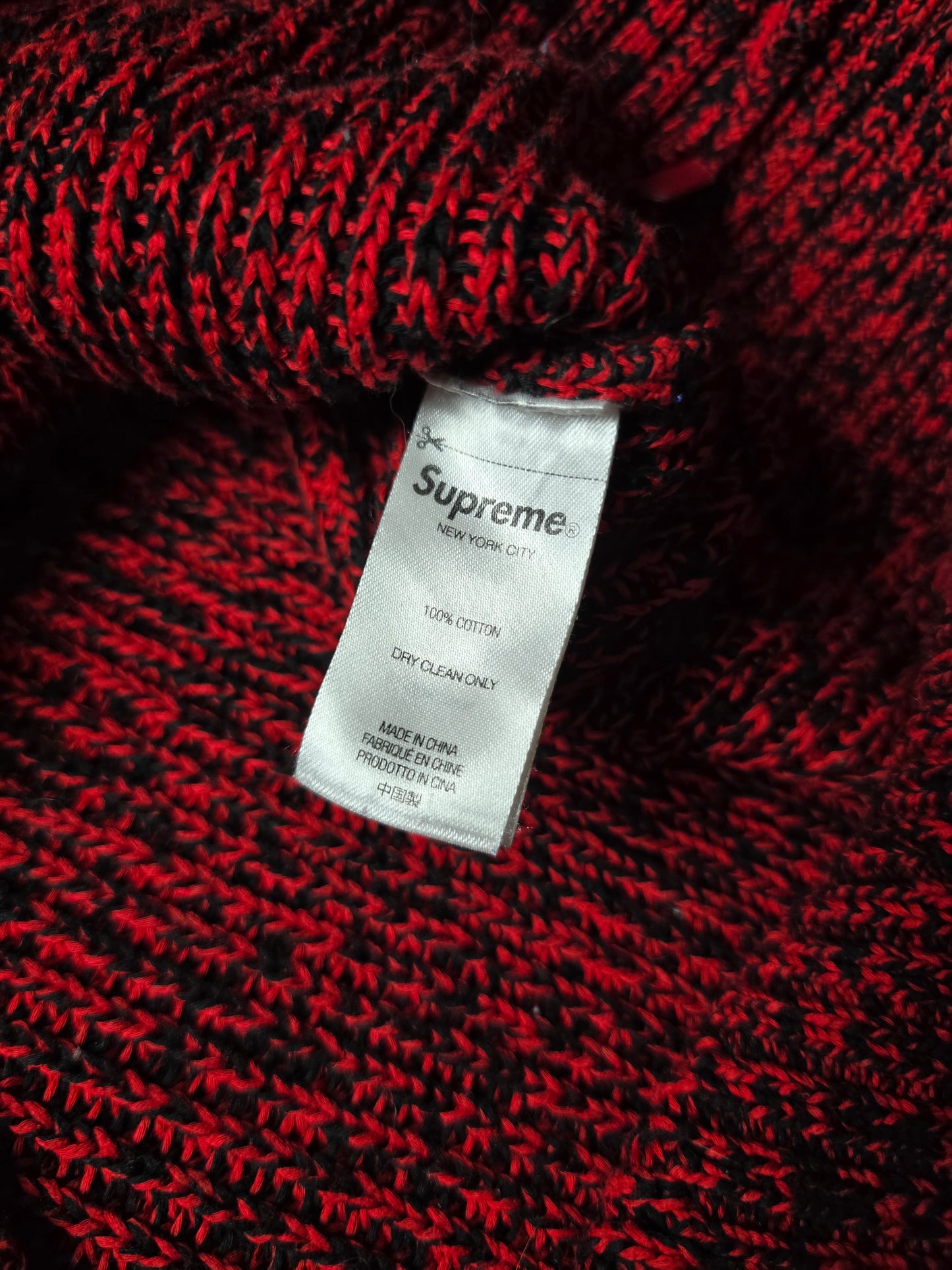 Supreme Melange Rib Knit Sweater  (L)