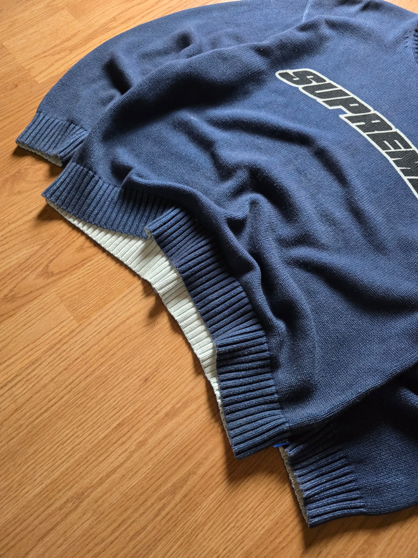 Supreme Printed Washed Knit Sweater (L)