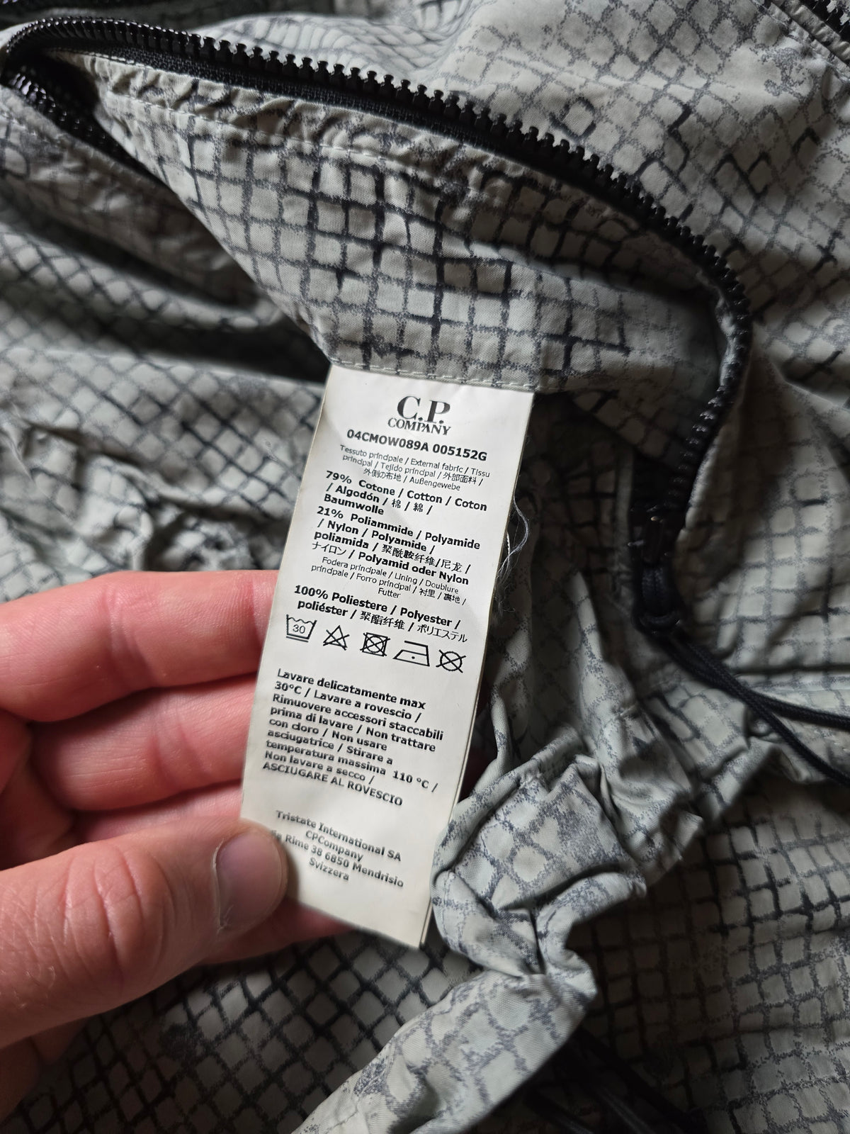 C.P. Company 50 Fili Grid Camo Lens Jacket (M)