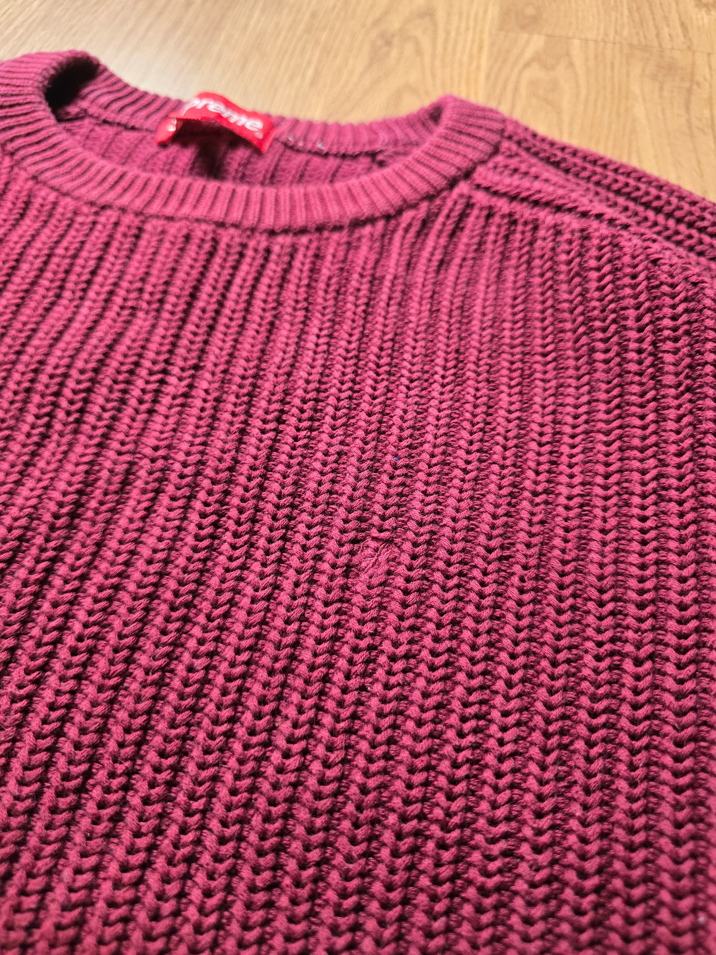 Supreme Ribbed Crewneck Fisherman Knit Sweater (M)