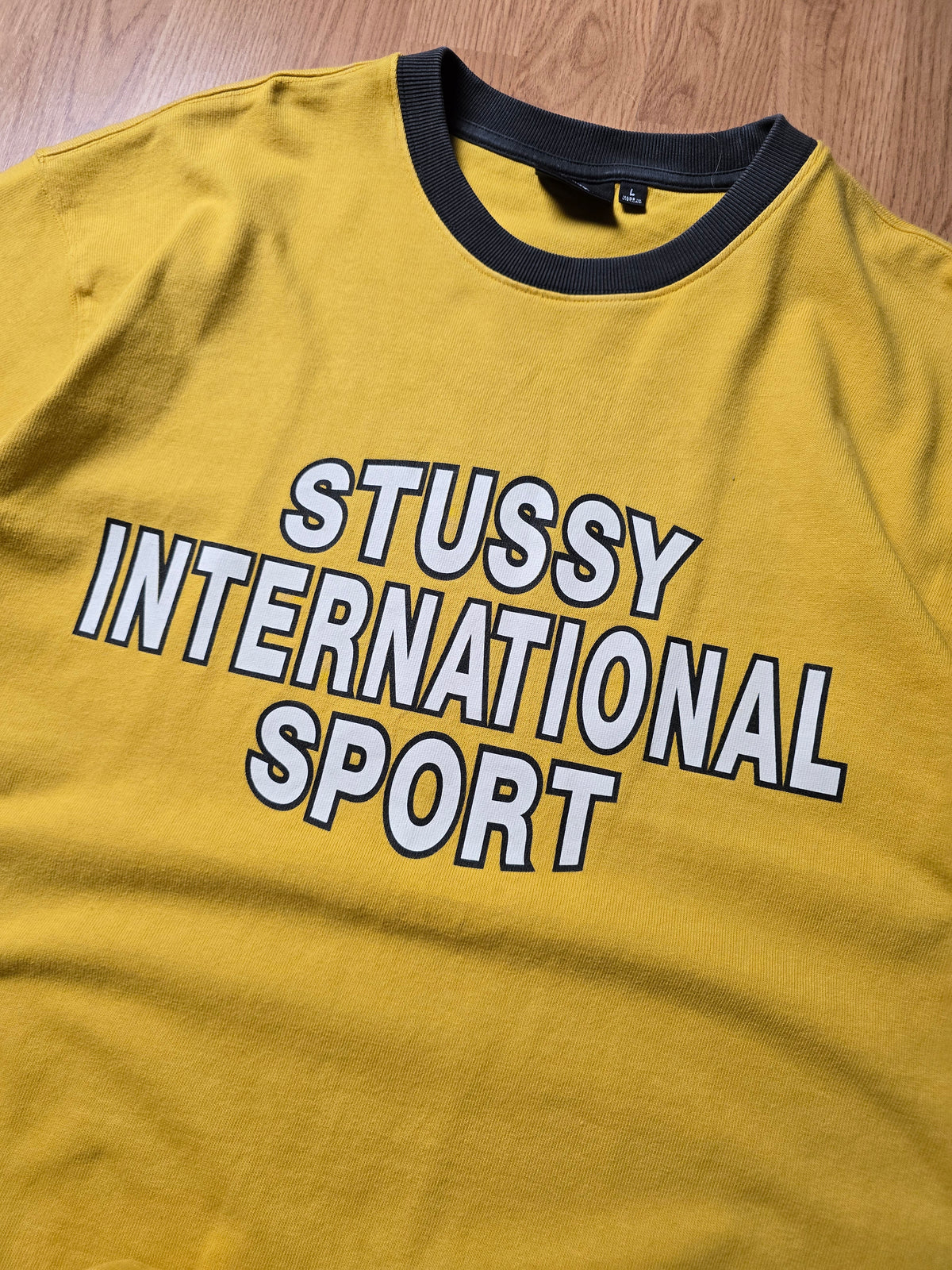 Stussy Sport Heavy Jersey Crew Ringer T-shirt (L)