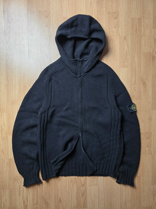 Stone Island AW05 Cotton Knit Zip Hoodie (M)
