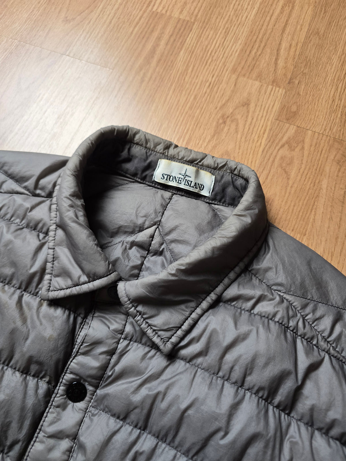 Stone Island Garment Dyed Micro Yarn Down Overshirt Jacket (XXL)
