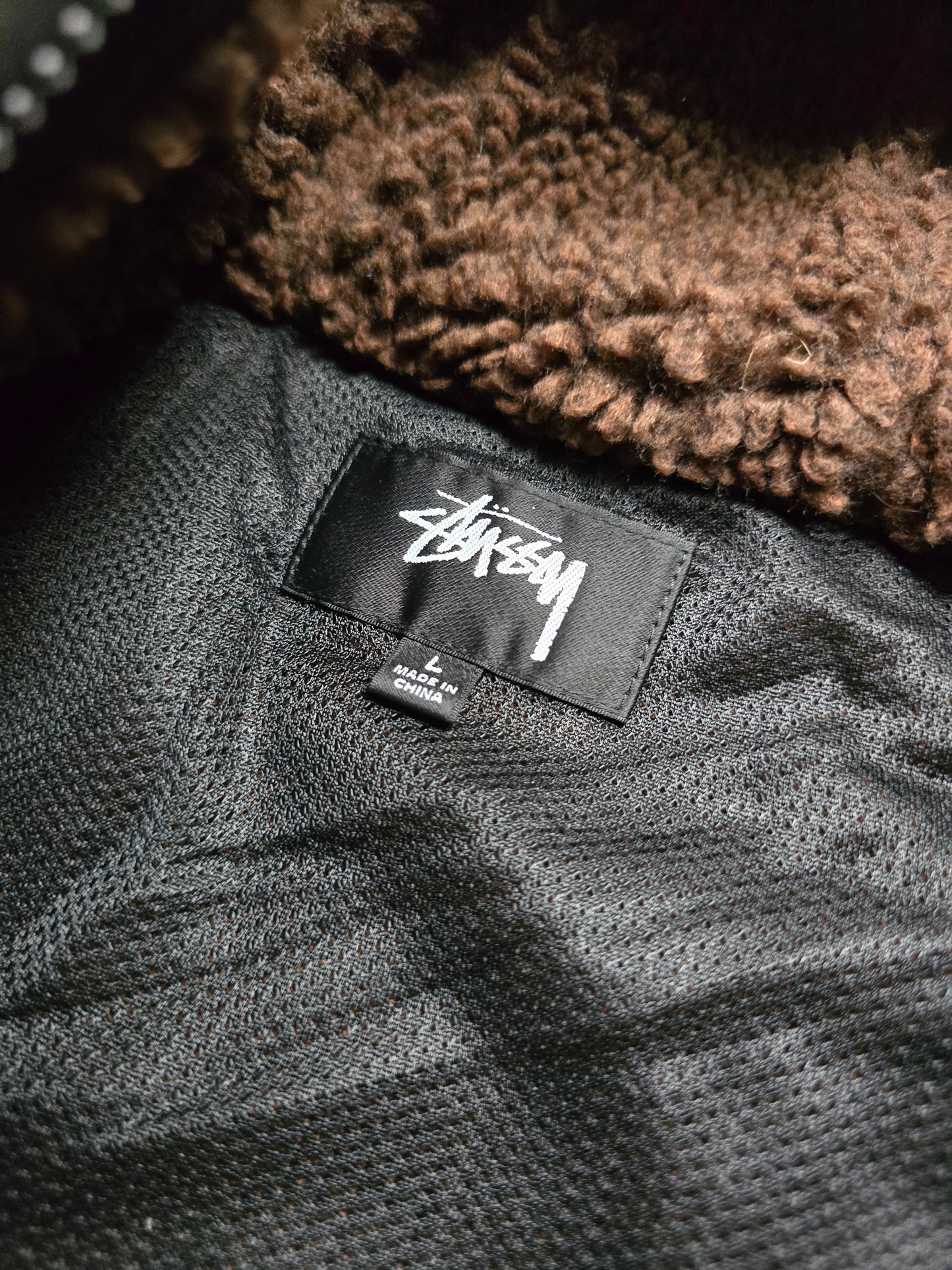 Stussy Sherpa Paneled Hooded Jacket (L)