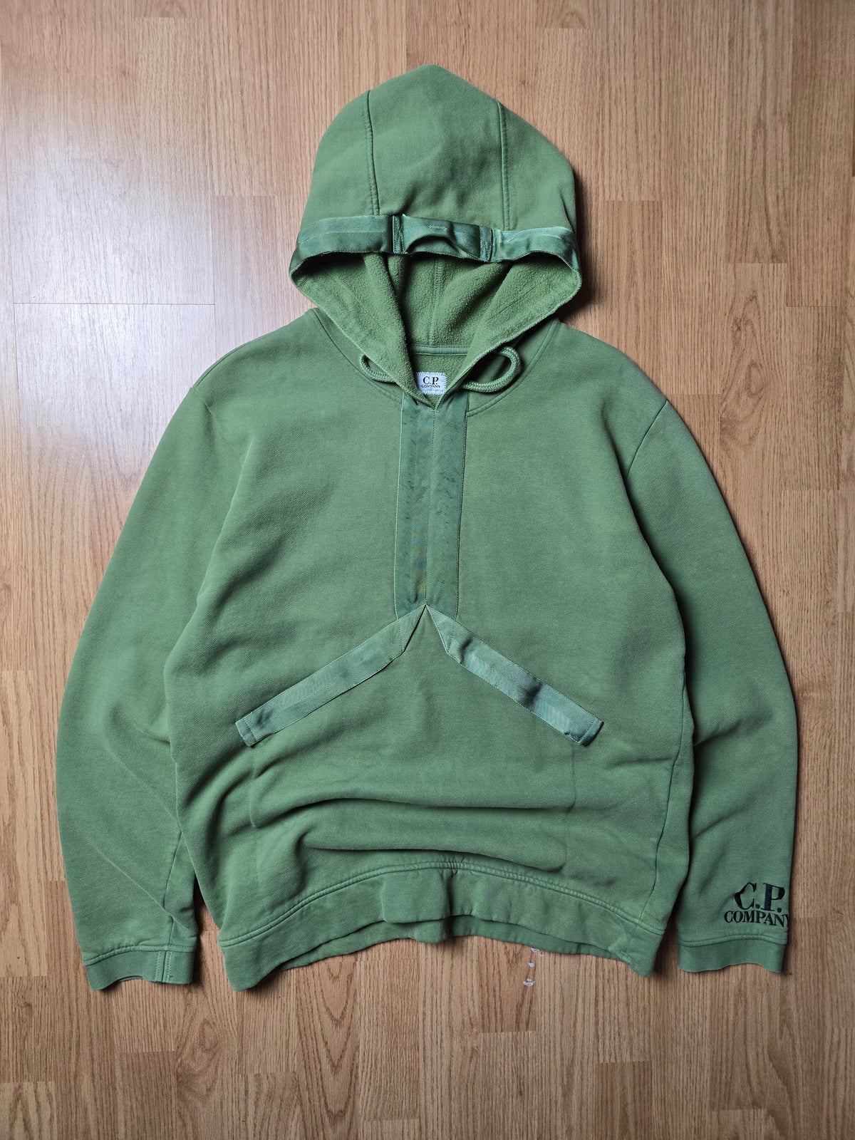C.P. Company Technical Embroidered Spellout Hoodie (L)
