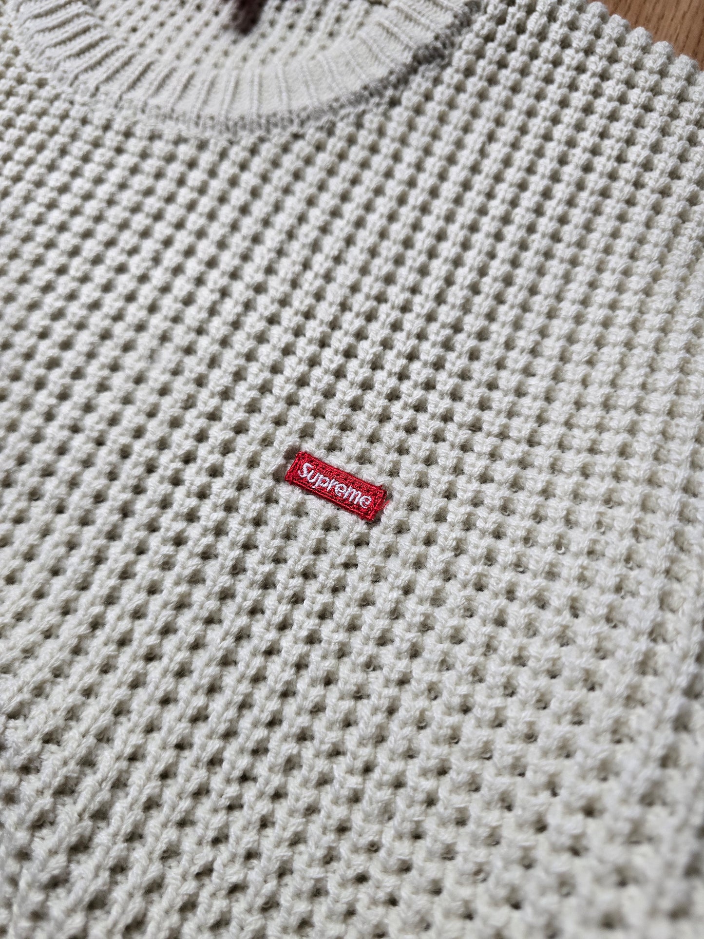 Supreme Small Box Waffle Knit Sweater (M/L)