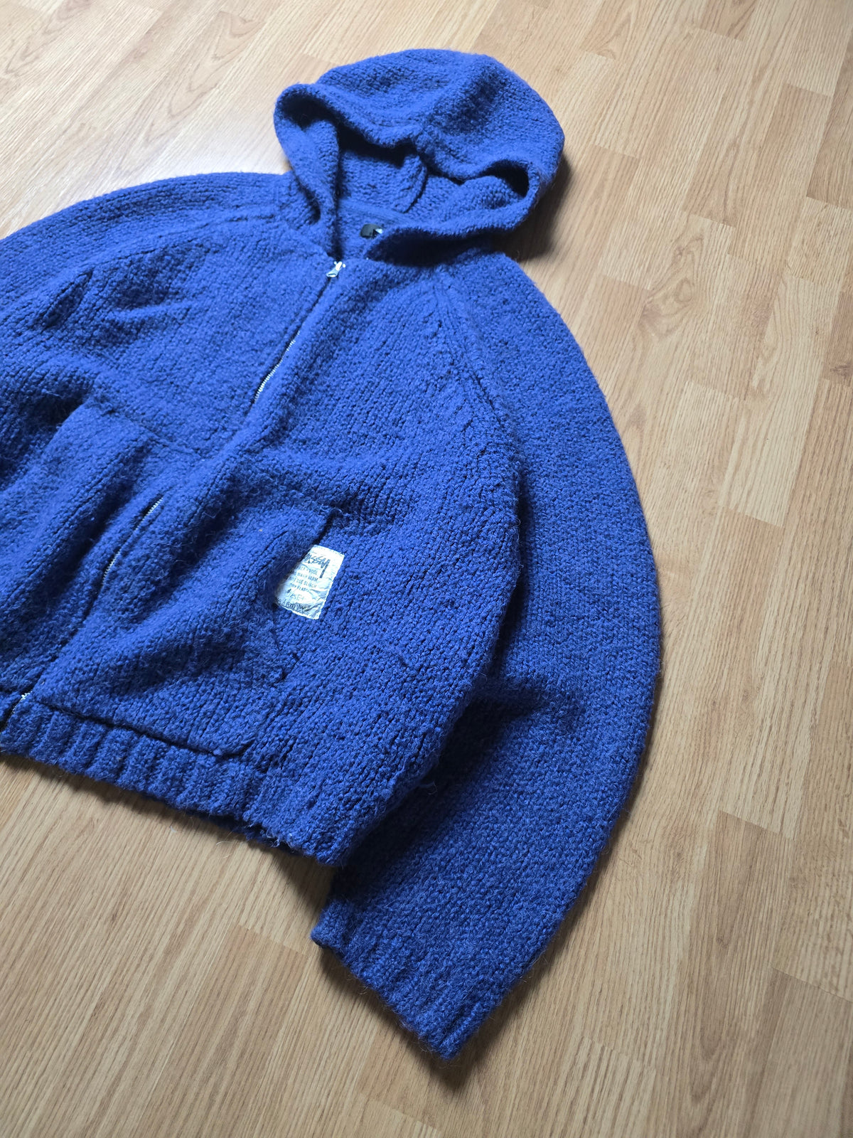 Stussy Heavyweight 'Chunky' Wool & Alpaca Knit Hoodie (XL)