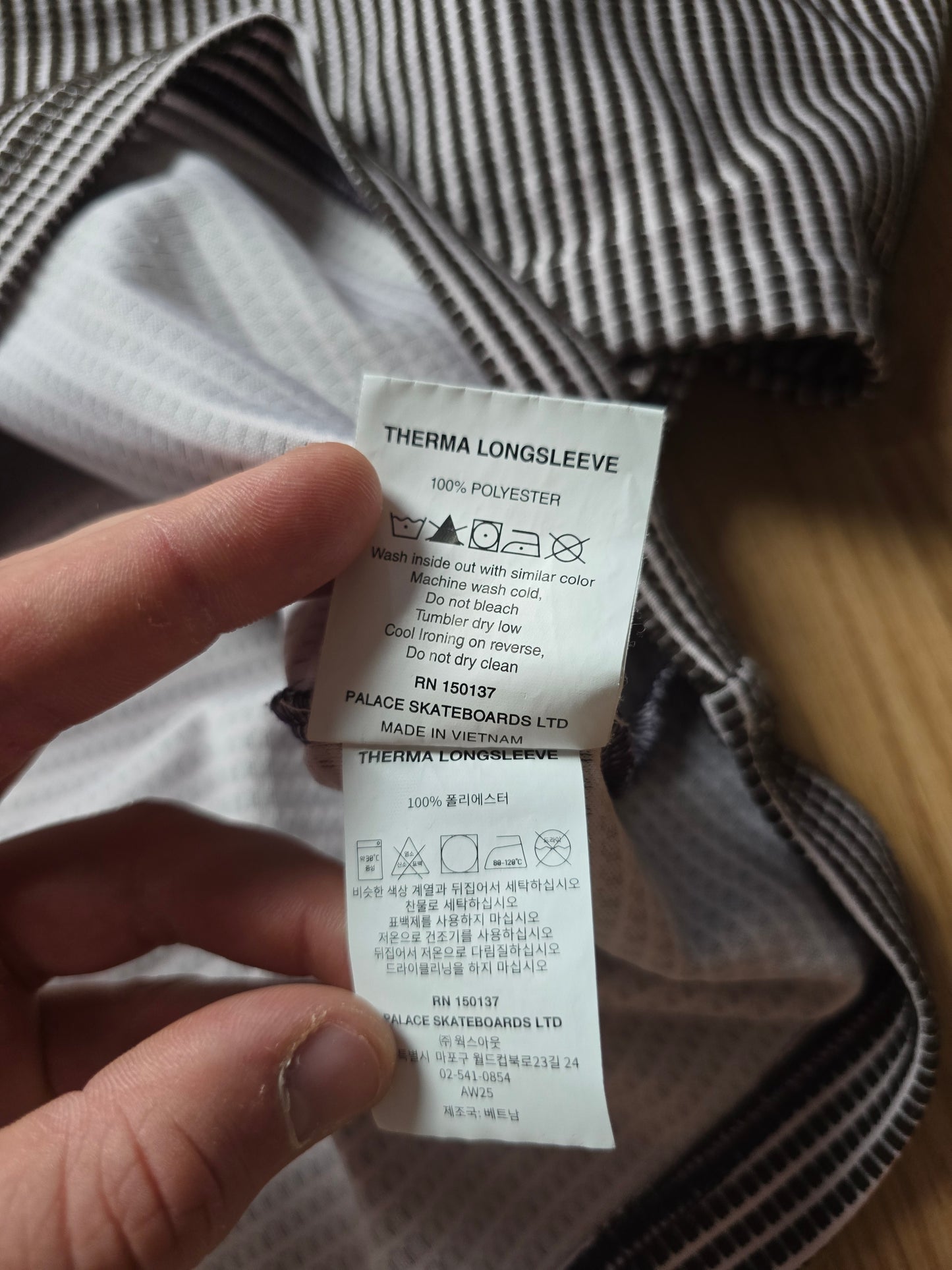 Palace Therma Longsleeve Waffle Top (M)