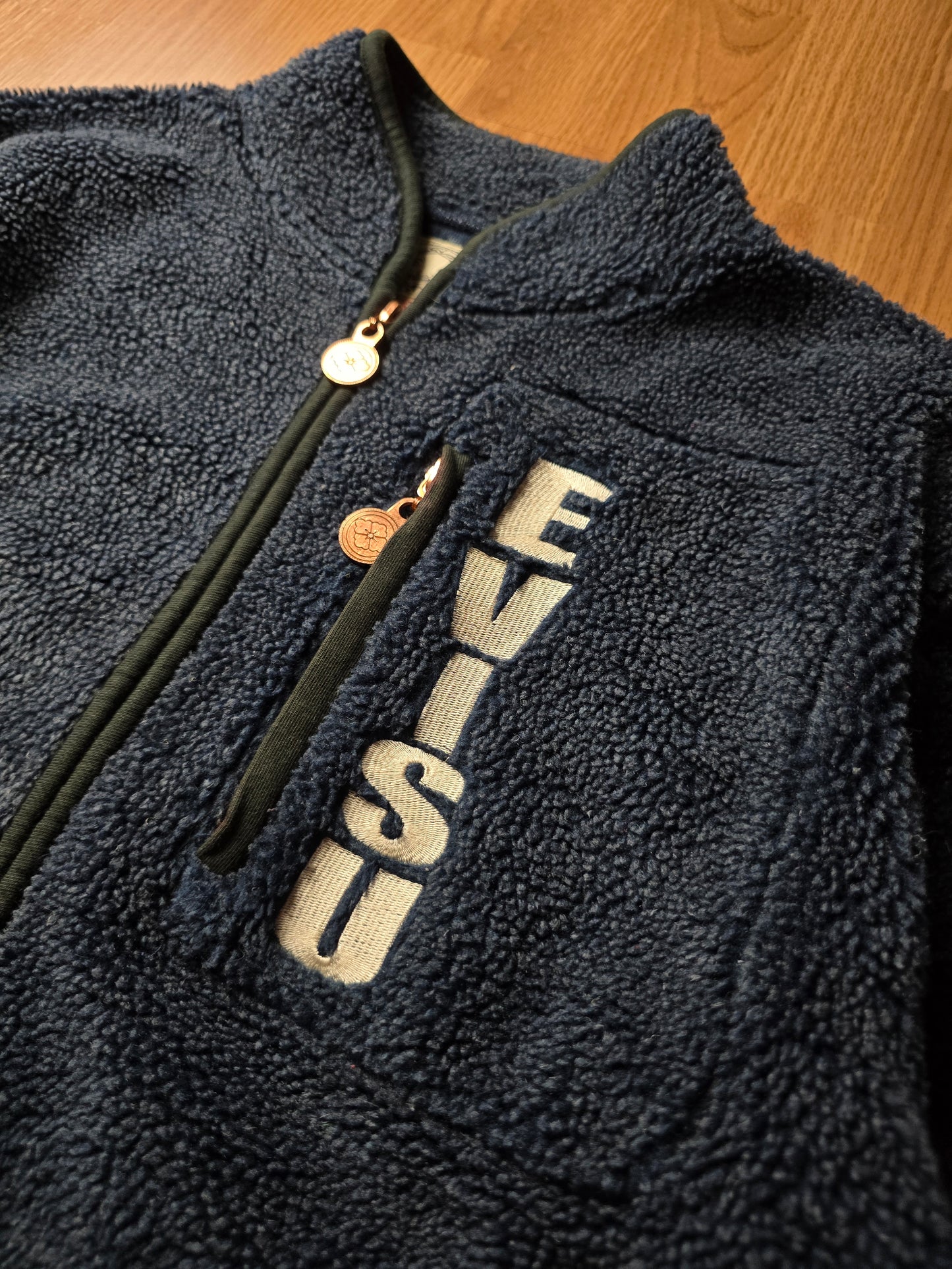 Evisu Deep Sherpa Pile Logo Fleece Jacket (M)
