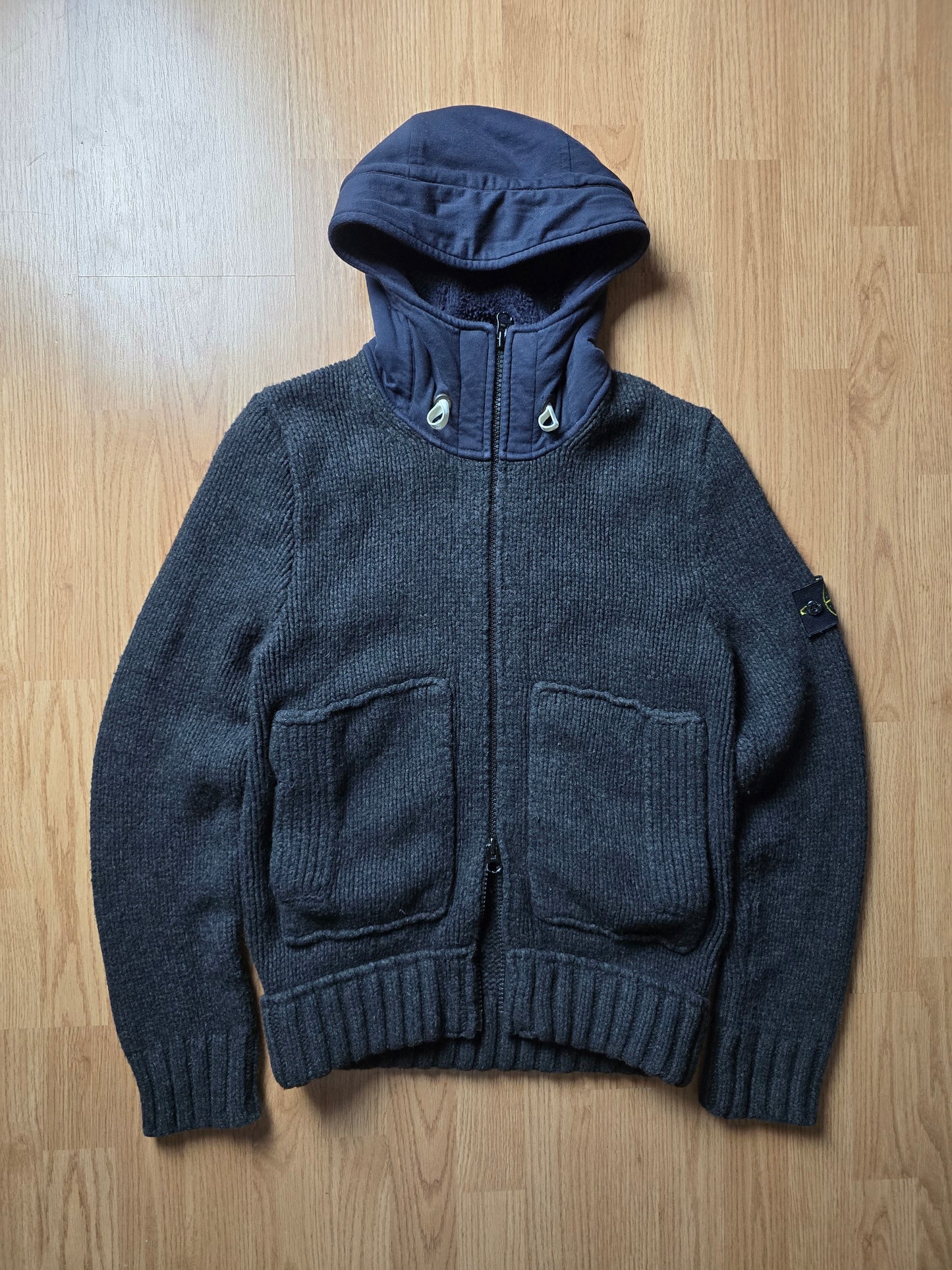 Stone Island AW11 Heavyweight Wool Knit Zip Hoodie (M)