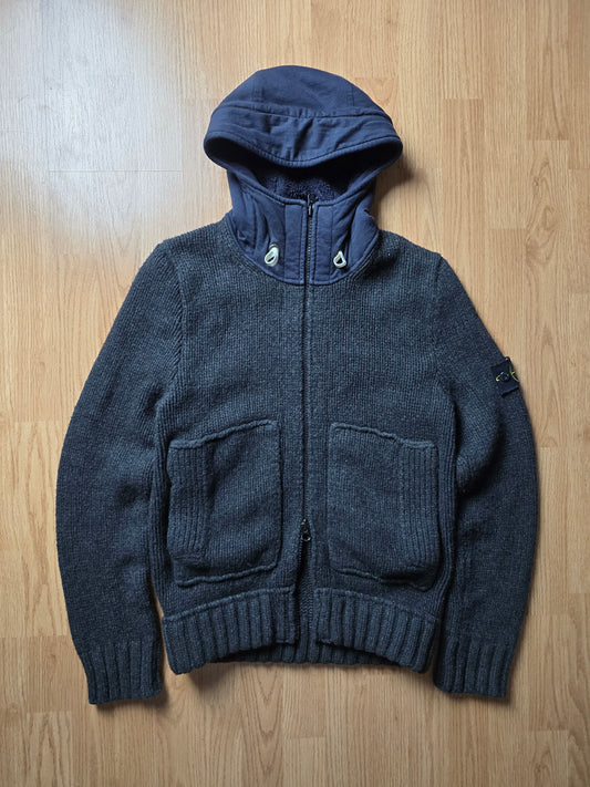 Stone Island AW11 Heavyweight Wool Knit Zip Hoodie (M)