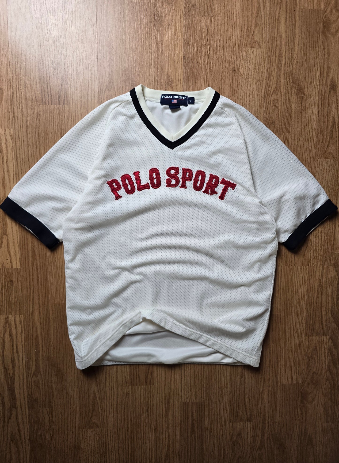 Vintage 90s Ralph Lauren Polo Sport Mesh Baseball Jersey (S/M)