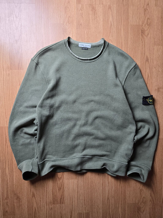 Vintage Stone Island Distressed Collar Sweater (M)