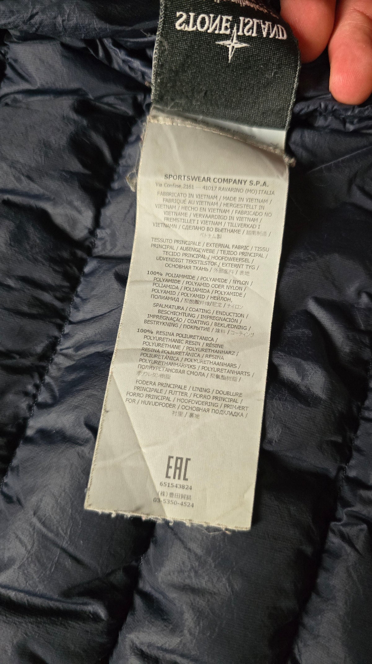 Stone Island Garment Dyed Micro Yarn Down Puffer Jacket (L)