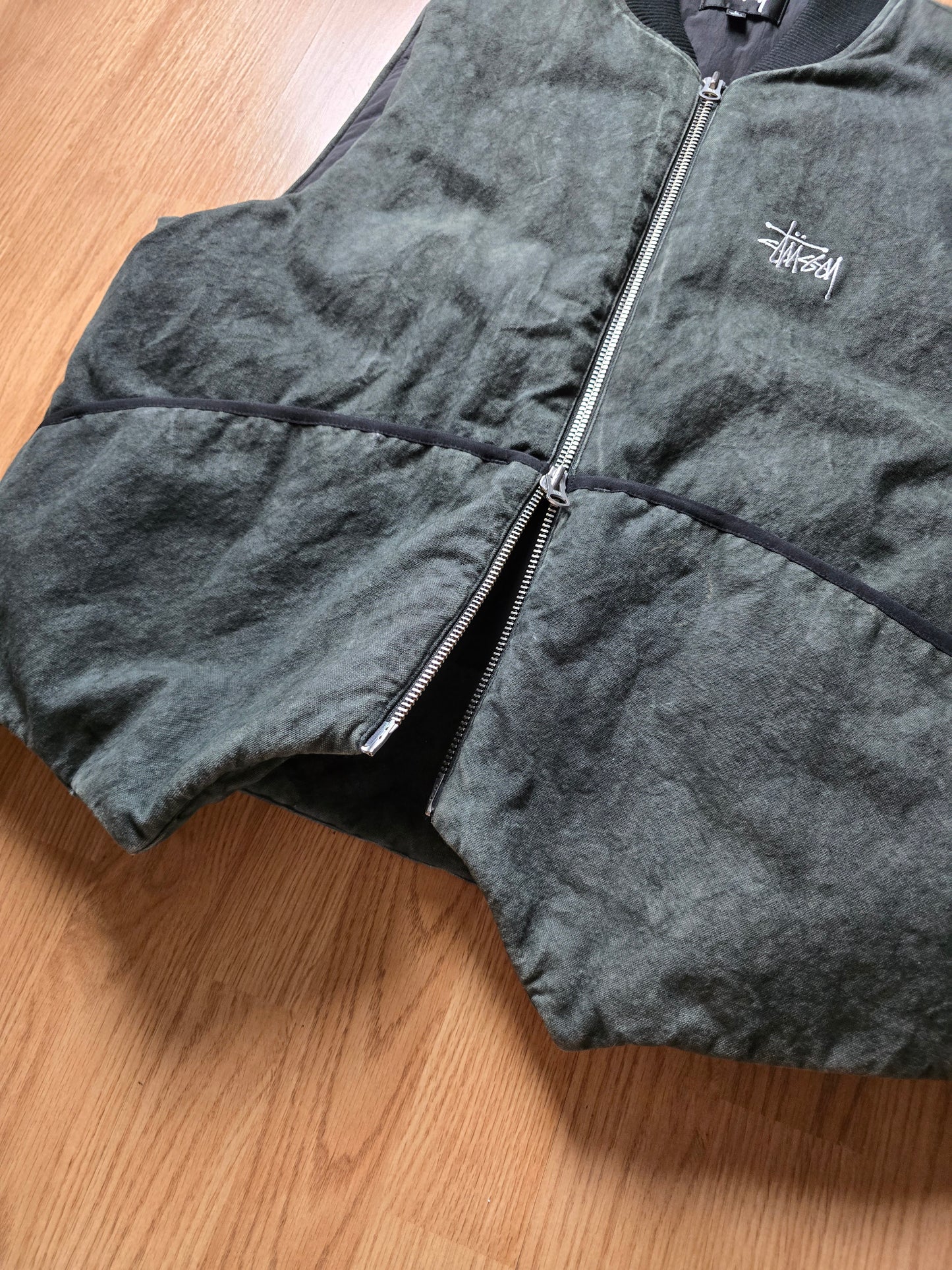 Stussy Primaloft Washed Canvas Gilet/Vest (L)