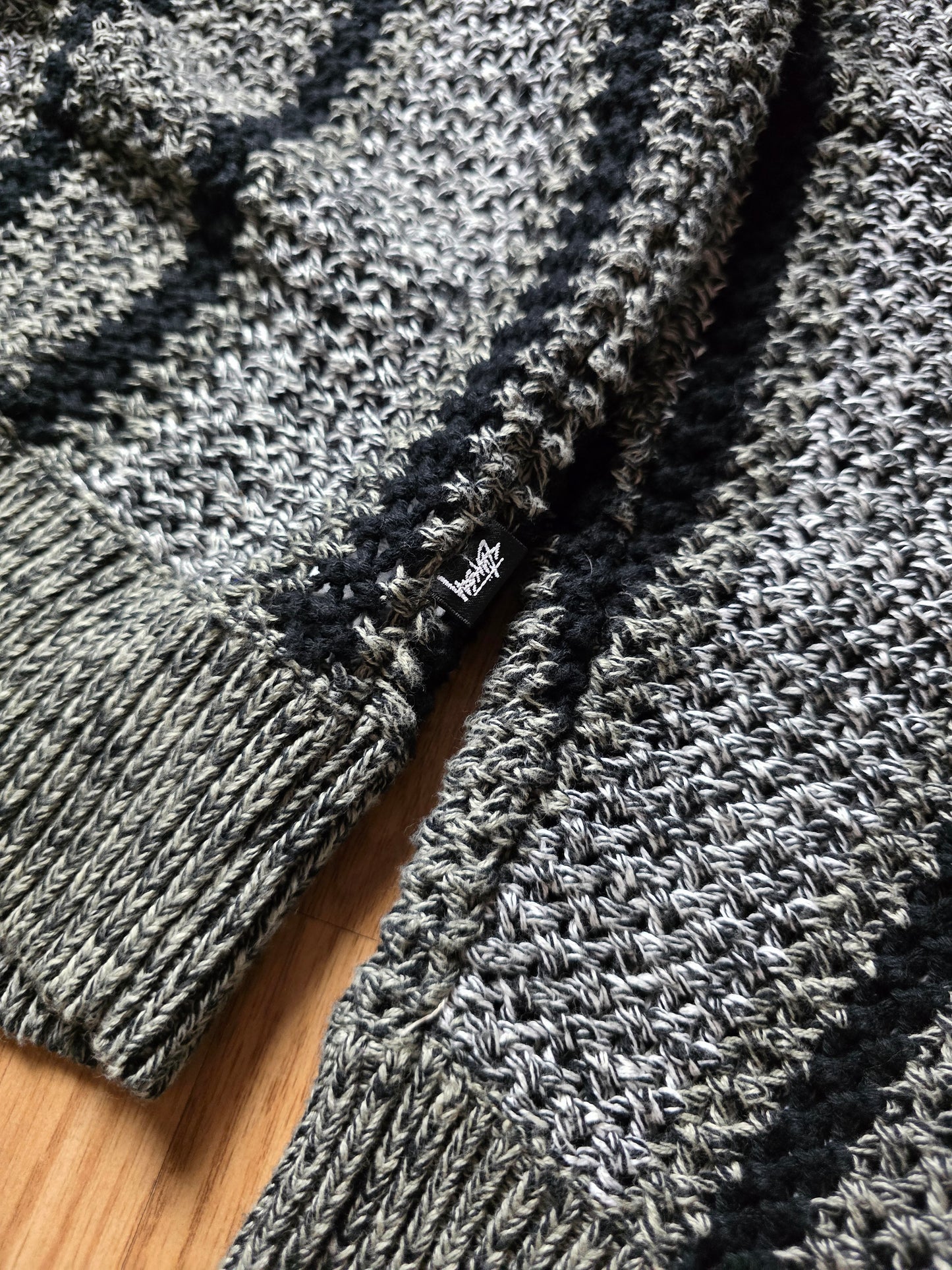 Stussy Baja Loose Gauge Striped Knit Sweater (M)