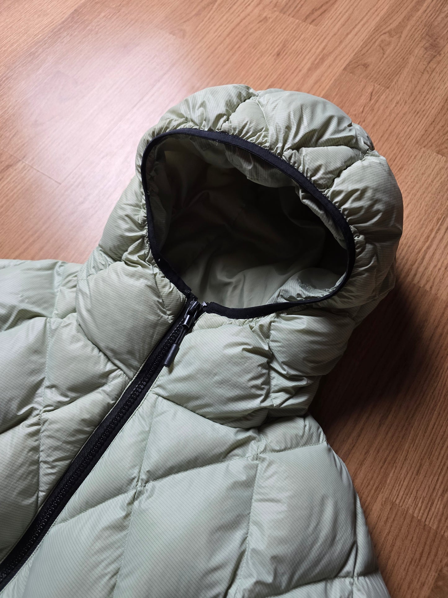 MKI Miyuki Zoku Diamond Shell-Down Hooded Bubble Puffer Jacket (M/L)