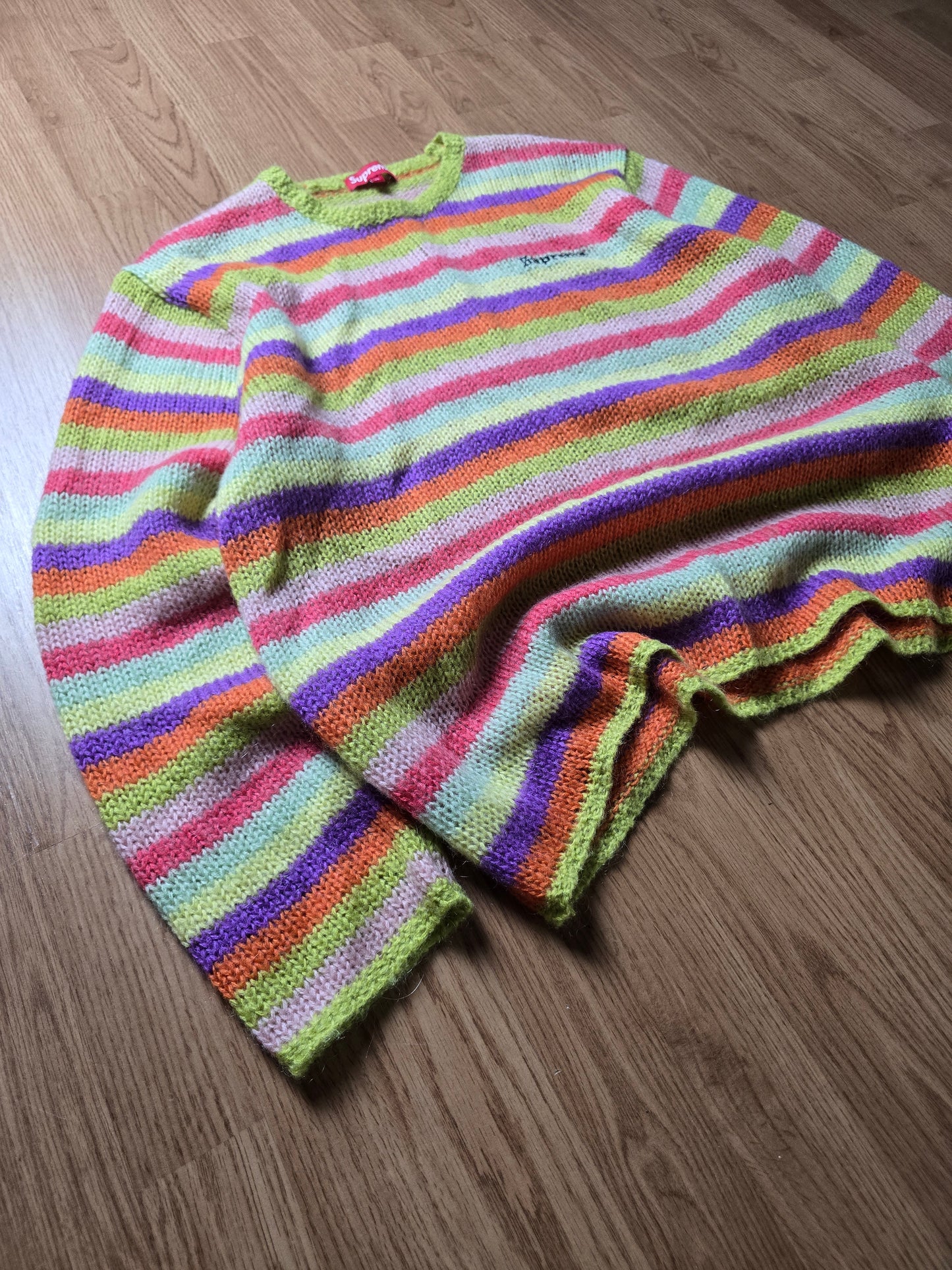 Supreme Stripe Mohair Knit Sweater  (L/XL)