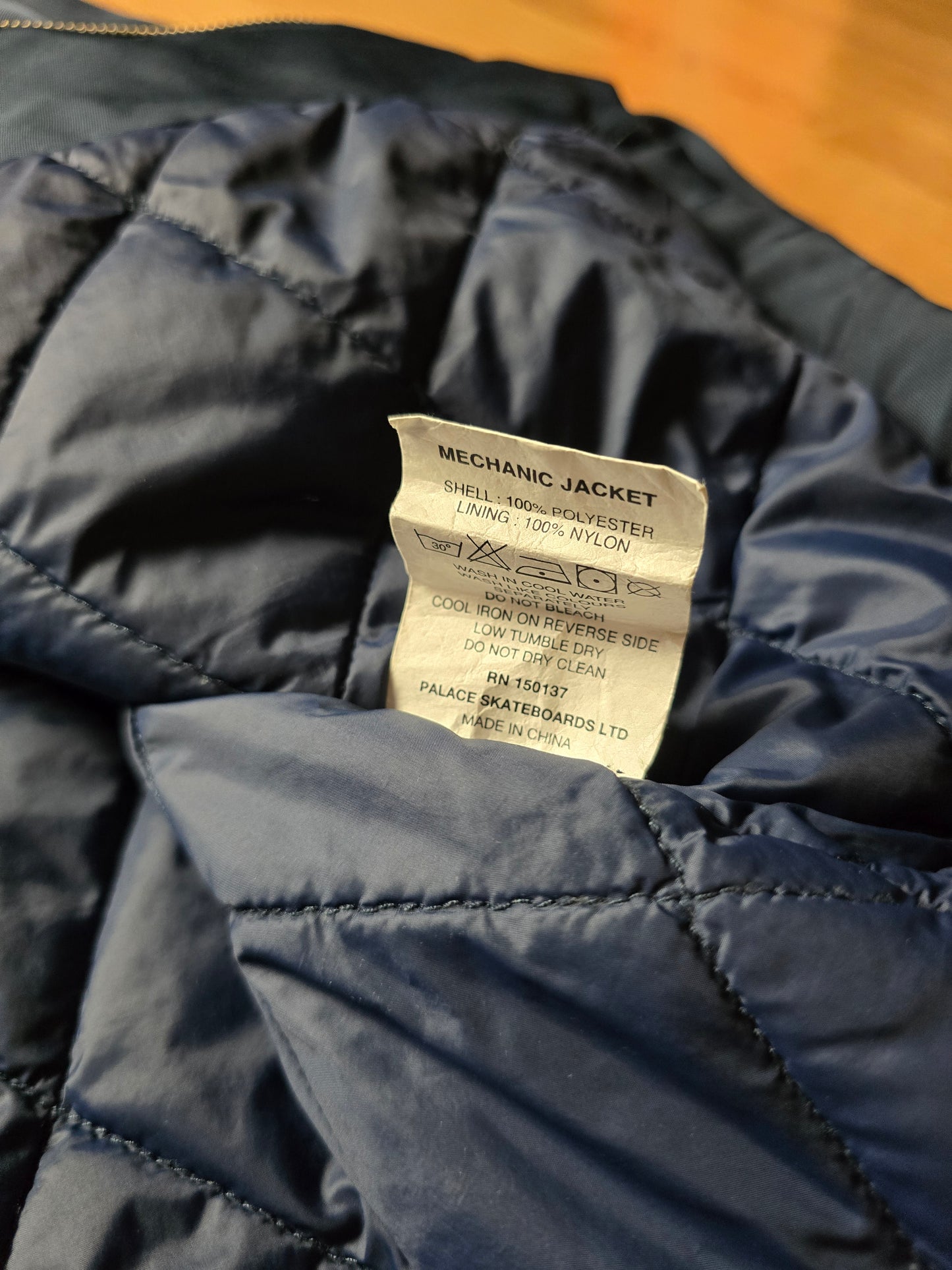 Palace Mechanic Quilt Lined Bomber Jacket (M/L)