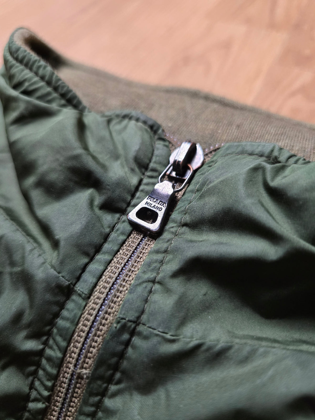 Prada Padded Wool & Nylon Reversible Hybrid Jacket (M)