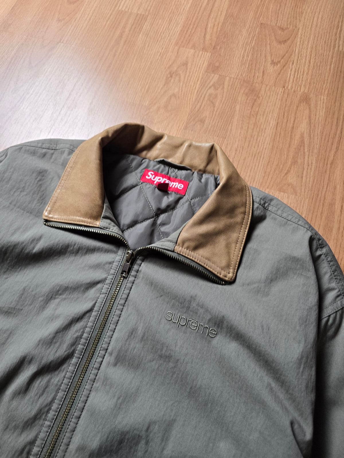 Supreme Leather Colar Utility Jacket (S/M)