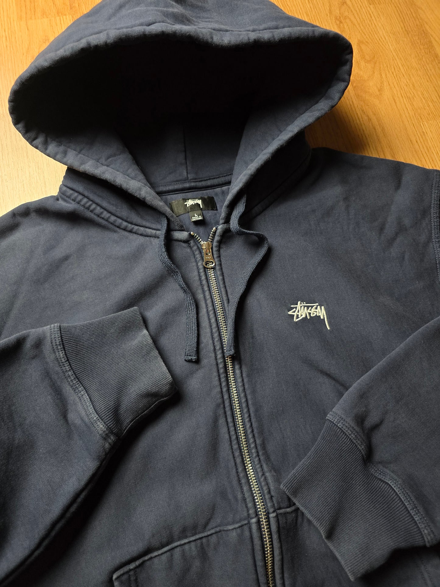 Stussy Stock Logo Zip Hoodie (L)