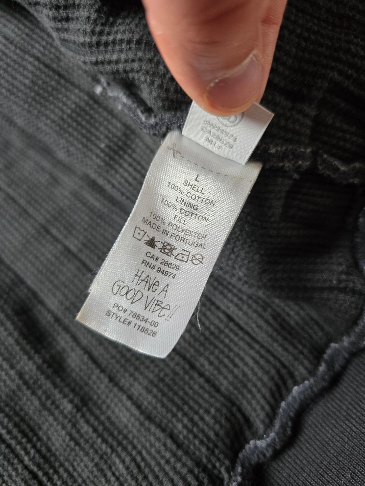 Stussy Vertical Quilted Thermal Lined Zip Hoodie (M/L)