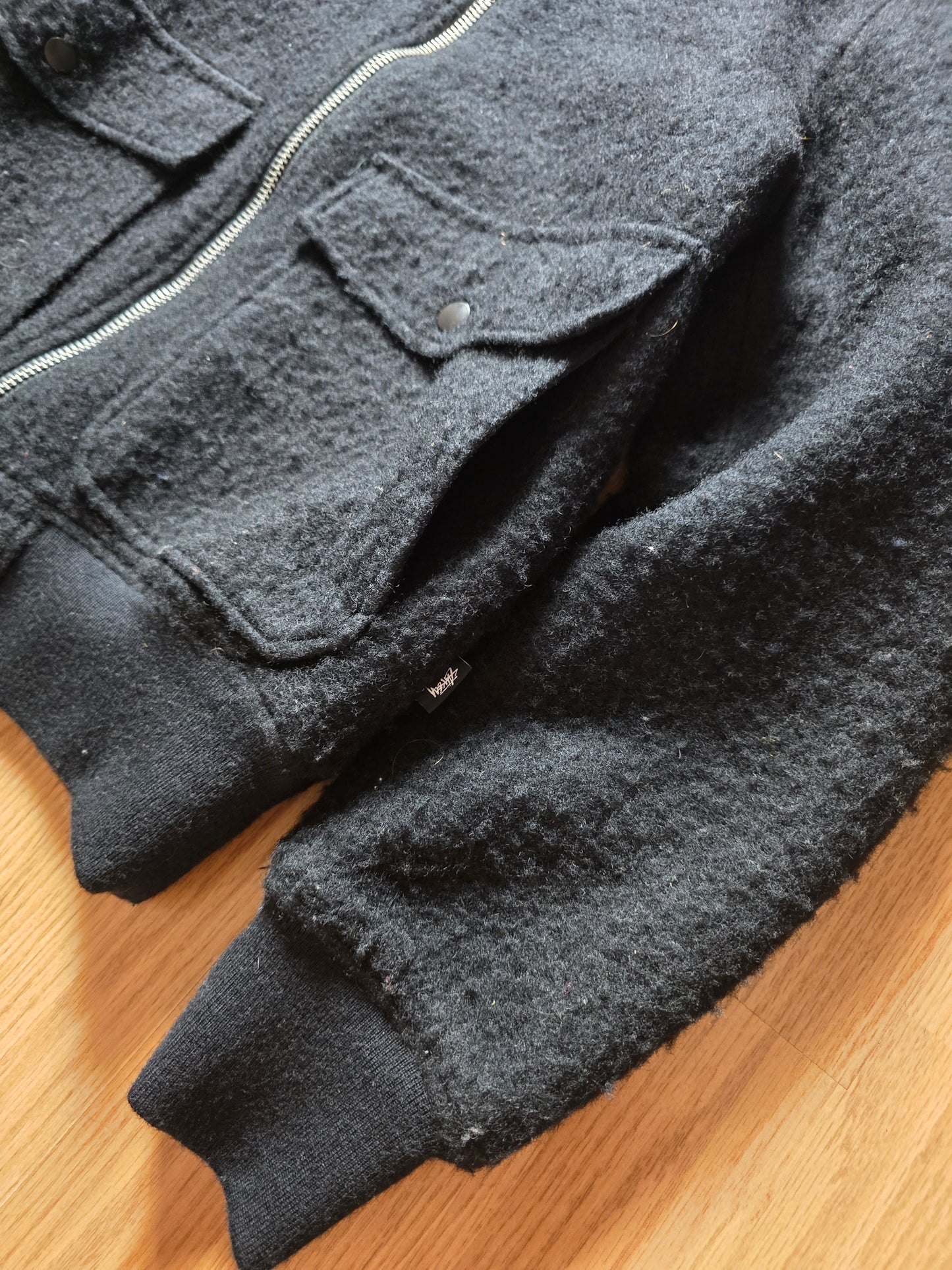 Stussy Wool B-10 Quilt Lined Bomber Jacket (M)