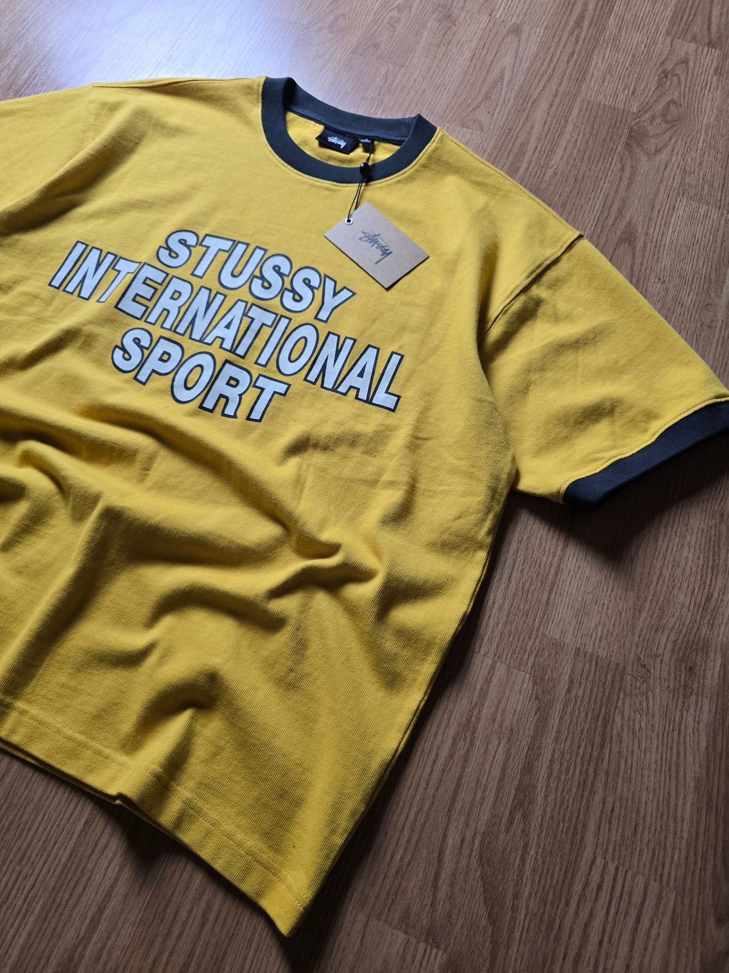 Stussy Heavy Jersey Crew Ringer T-shirt (L)